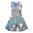 thumbnail image 4 of Teens Summer Dress Kids Girl Star Printed Sleeveless Sundress Dresses for School Party Vacation Outfit 3-14Y, 4 of 6