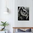 thumbnail image 3 of Nawypu  Canvas Wall Art Owl Eyes Canvas Print Artwork Black And White Animals Wall Art Paintings Framed Ready to Hang for Living Room Dinning Room Bedroom Bathroom Home Decor, 3 of 4