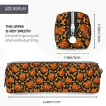 thumbnail image 3 of Cauagu Quirky Corn Pumpkin Print Leather Pencil Pen Case - Stationery Bag Portable Stationery Bag Big Capacity Pencil Pouch Cosmetic Organizer Bag for Men & Women, 3 of 7