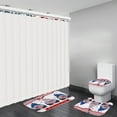 thumbnail image 4 of Juego de 3 cojines de baño con diseño del Día de la Independencia, con funda de inodoro antideslizante y accesorios de decoración para ducha., 4 of 6