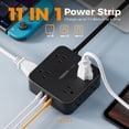 thumbnail image 2 of Protector contra sobretensiones Power Strip TESSAN de 5 pies con 8 tomas de corriente alterna y 3 US, 2 of 7