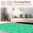 thumbnail image 2 of ODIKA 4'x6' Machine Washable Non-Slip Area Rug, Jade Symphony Harmonious Luxury Treasure High Traffic Rug, Turquoise, 439494, 2 of 7