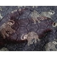 thumbnail image 4 of oneOone Silk Tabby Fabric Elephant Block Printed Craft Fabric BTY 42 Inch Wide, 4 of 4