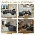 thumbnail image 3 of Neche Sectional Sofa with Storage Seat U Shaped Couch with Reversible Chaise Convertible Sectional Couches for Living Room, Gray, 3 of 13