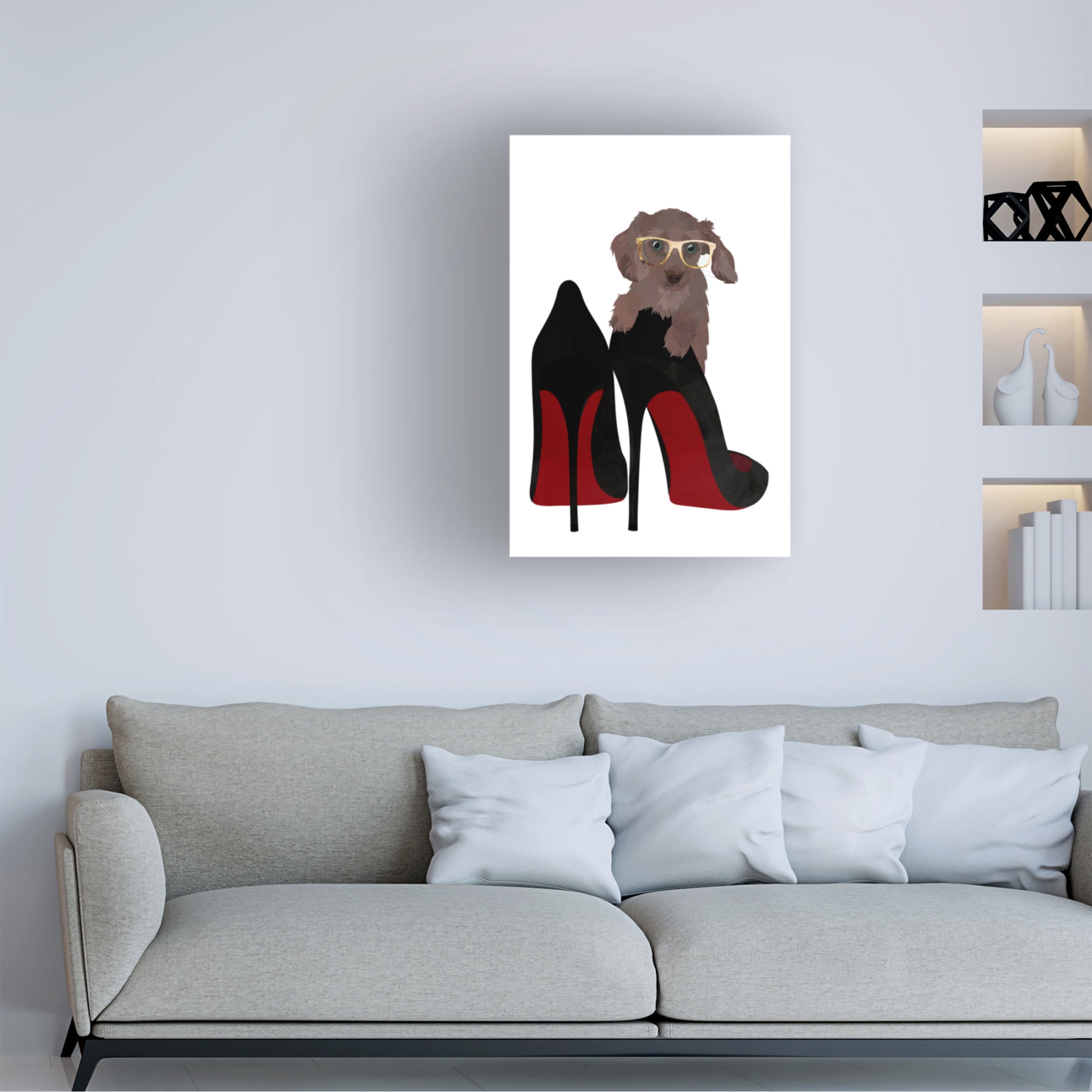 Trademark Fine Art Sarah Manovski  Daschand Shoe Canvas Wall Art