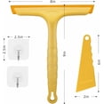 thumbnail image 3 of Shower Squeegee for Glass Doors, Bathroom Squeegee for Shower, Window Squeegee, Home Bathroom Silicone Cleaner Tool, Suitable for Bathroom, Kitchen, Tile, Mirror, Car Glass, by LTLUTU, 8in Yellow, 3 of 8