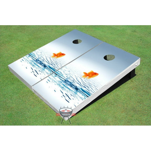 Gold Fish Themed Cornhole Boards