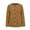 Coffee, variant on Innerwin Jacket Cardigan Ladies Outwear Party Long Sleeve Fluffy Coat Khaki L