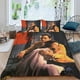thumbnail image 2 of Historia del Oeste Conjunto de sábanas temático, trío de piezas, cómodo y amigable con la piel, diseño único, regalo de decoración para el hogar para familiares, amigos y fans, 90 cm * 190 cm, 2 of 6