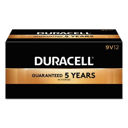 Duracell CopperTop Alkaline Batteries, 9V, 12/BX