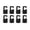 Black, variant on Upper Bounce G Shaped Pole Cap for Trampoline (Set of 8)