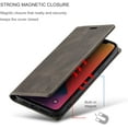 thumbnail image 5 of Case for iPhone 12 Pro Max 6.7 inch, Retro Matte Protective Leather Case with RFID Blocking Viewing Stand Magnetic Closure TPU Shell Flip Cover - Coffee, 5 of 16