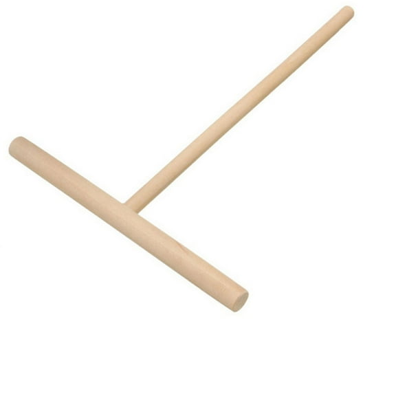 Yammee T-Shaped Pancake Utensils Crepe Non-Stick Wooden Spreader Spatula Rake Spreading