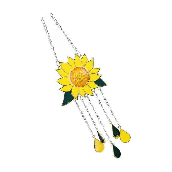 TABLZONE Garden Hanging Decor Sunflower Design Zinc Alloy 1Pcs