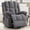 Gray, variant on Ebello 8-Point Massage Manual Swivel Rocker Recliner with Heating, Short Plush Small Glider Reclining Chair Side Pockets for Apartment, Small Space, Gray