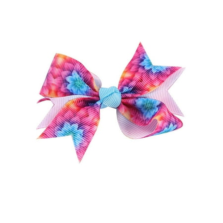 

Hair Clips For Girls Toddler Baby Girls Tie Dye Prints Hair Clip Bowknot Hairpin Headwear Hair Accessories For Girls