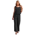 thumbnail image 3 of inhzoy Women's Lace-Chiffon 3-Piece Mother of The Bride Dress Formal Pantsuit Black-A L, 3 of 7