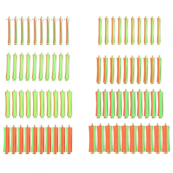 80Pcs Hair Rollers Wave Heat Perm Rod 1-8 Sizes Hair Clip Curlers Hairdressing Tool Rawiri