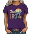 thumbnail image 4 of 50th Birthday Gift Shirts for Women Funny Vintage 1974 T Shirt Retro Birthday Party Casual Tee Tops, 4 of 5