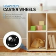 thumbnail image 6 of 16 Pcs Self Adhesive Caster Wheels, 360° Swivel Mini Rolling Wheels for Small Appliances, Furniture, Storage Bins & Trash Cans, Black, 6 of 11
