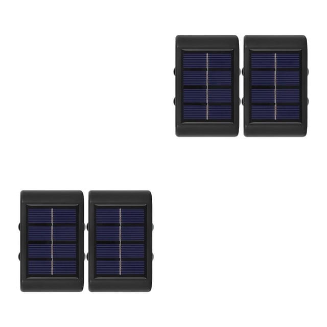 Matsuzay 2 piezas de luz de pared con energía Solar, interruptor de encendido/apagado impermeable portátil, lámpara de jardín recargable con 4 cuentas cálidas. 2Conjunto