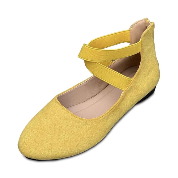 ibiyuan Wide Toe Box Shoes Women Knit Upper Embroidery Women's Walking Shoes Closures Arch Support on Women Sneakers Lightweight Hands-Free Mary Jane Shoes Barefoot Shoe