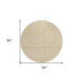 thumbnail image 3 of HomeRoots 595555 8 ft. Gold & Beige Round Geometric Washable Indoor & Outdoor Area Rug, 3 of 5
