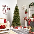 thumbnail image 5 of Nearly Natural 7.5ft Cashmere Slim Green Christmas Tree with Clear Lights, 5 of 6