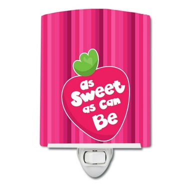 Caroline's Treasures BB7106CNL Stawberry As Sweet as Can Be Ceramic Night Light, 6x4x3", multicolor