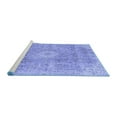 thumbnail image 2 of Ahgly Company Machine Washable Indoor Square Abstract Blue Modern Area Rugs, 6' Square, 2 of 4