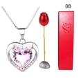 thumbnail image 2 of SPRING PARK Pendant Necklace, Heart Shape Rhinestone Pendant Necklace with Storage Box Rose Valentine Gift Set, 2 of 7