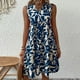 thumbnail image 1 of Vestido De Verano Vestidos de playa para mujer Vestido casual con estampado floral Elegante Boho A-Line (Azul marino M) Ygjytge para Mujer Azul marino T 30, 1 of 6