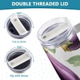 thumbnail image 5 of Eggplants 40 oz Tumbler with Handle Insulated&nbsp;Travel Mug&nbsp;Lid Straw Leak Proof Steel Vacuum Water Bottles Glasses Fits in Car Cup Holder, 5 of 7