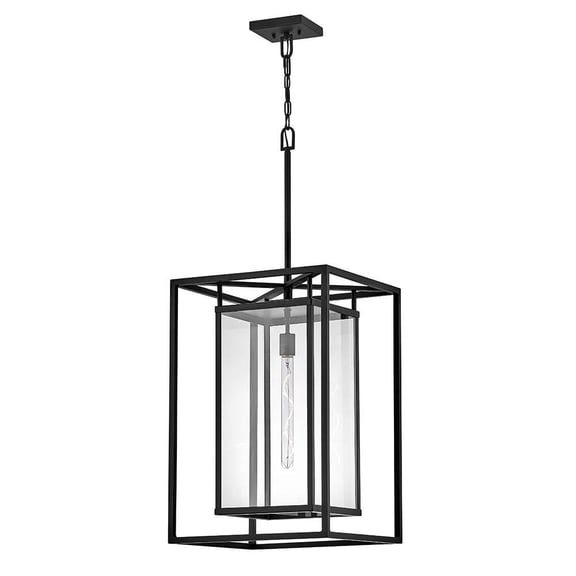 2592BK-LL Hinkley Lighting Max - 6W 1 LED Outdoor Hanging Lantern In Transitional Style-40.75 Inches Tall and 16.5 Inches Wide-Black Finish