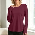 thumbnail image 4 of yillto Womens Workout Long Sleeve Shirts Gym Running Tees Tshirts for Women Loose Athletic Yoga Tops, 4 of 7