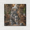 thumbnail image 3 of Luxe Metal Art 'Hipster Dog - French Bulldog' by Rey Klimt Metal Wall Art, 24" x 24", 3 of 8