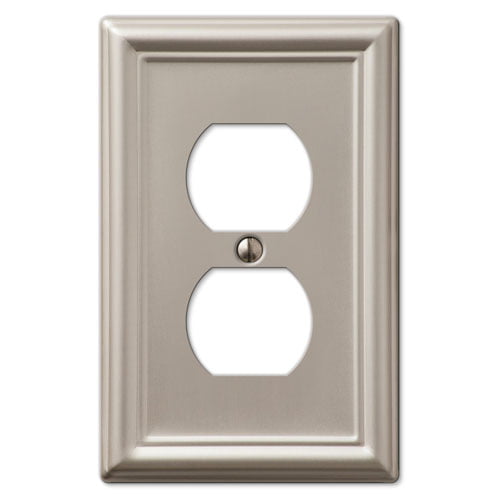 Duplex Wall Switch Plate Cover Brushed Nickel Com - Nickel Finish Wall Plates