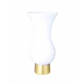 thumbnail image 2 of White S-shaped Glass Vase with Gold Base, 11.5"H, 2 of 4