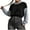 Black, variant on Color Block Cropped Sweatshirts for Women Oversize Fit Autumn Sweatshirt Pull-up Hoodie Streetwear with Pockets Gym Workout Athleisure Casual Essentials Plus Size