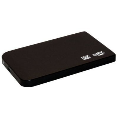 2.5-inch Aluminum External Hard Drive Disk Enclosure USB 2.0 to SATA 2.5" HDD or SSD Metal Case, Black