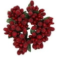 thumbnail image 2 of Raz Imports 3 Inches Beaded Berry Winterberry Red Candle Ring, 2 of 3