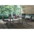 thumbnail image 4 of Armen Living Newark Contemporary Dining Table in Gray Coated Finish and Rusted Black, 4 of 6