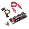 thumbnail image 1 of Amdohai 009SPLUS PCI-E Riser Card 1X-16X Extension Cable with 8 Solid Capacitors 6pin Graphics Extension ETH Mining Powered Riser Adapter with LED Display, 1 of 7