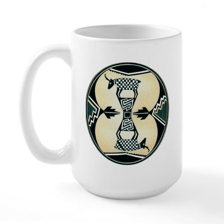 

CafePress - MIMBRES CHECKERED GOATS BOWL DESIGN Large Mug - 15 oz Ceramic Large Mug