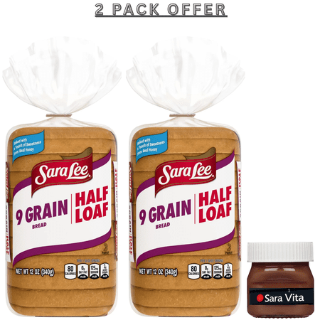Sara Lee 9 Grain Bread, Half Loaf, 12 oz, Whole Grain Bread, Bag
