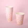 thumbnail image 2 of de vasos de papel desechables, 20 vasos, vasos para beber de corte con de puntos para bodas, fiestas de cumpleaños, Acción de Macarena Vasos de papel desechables, 2 of 8