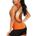 thumbnail image 3 of Fotbe Orange Rotating Blusas Sin Mangas para Mujer – Estilo Casual, Corte Suelto, Slim-Fit, Cuello Redondo Deportivo, Tops de Verano para Gimnasio y Yoga-X-Large, 3 of 7