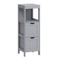 thumbnail image 6 of Floor Cabinet, Corner Storage Unit, 2 Drawers, Multifunctional Organizer, 35 Inches Height,Dove Gray, 6 of 6