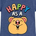 thumbnail image 3 of Instant Message - Happy As A Quokka - Toddler & Youth Girls Short Sleeve Graphic T-Shirt, 3 of 6