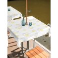 thumbnail image 2 of Outdoor Tablecloth with Umbrella Hole for Patio/Picnic/Party/Camping, Yellow Lemon Waterproof Table Cloth Square Cover Washable, Country Farmhouse Fruits Leaves Summer (54"x 54"), 2 of 8